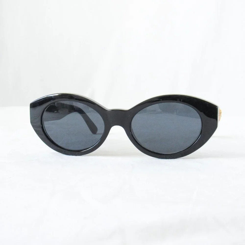 VERY RARE! AUTHENTIC VTG 1990’S GIANNI VERSACE BLACK DESIGNER SUNGLASSES CZ - Picture 3 of 15